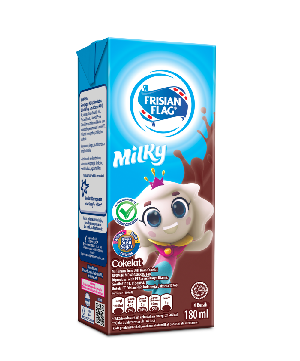 Frisian Flag Milky Coklat, Susu Siap Minum untuk Anak