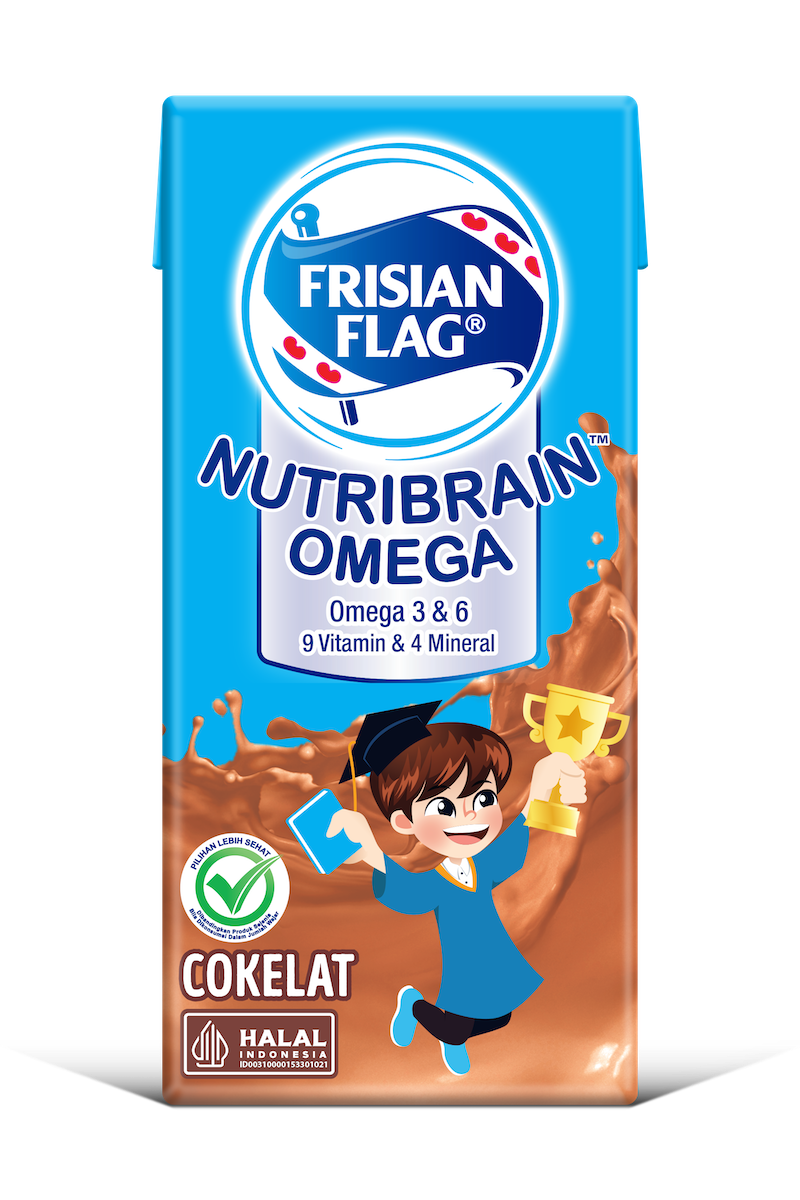 Frisian Flag Nutribrain Omega rasa Cokelat: Nikmat & Bernutrisi untuk Anak Cermat