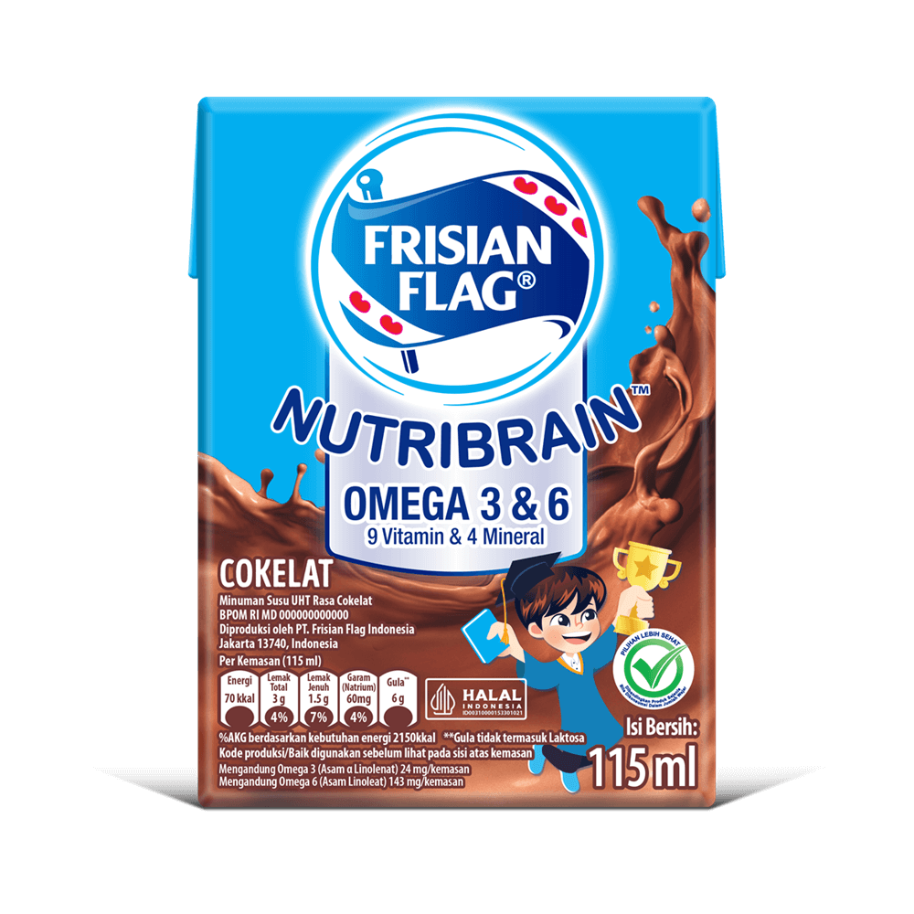 Frisian Flag Omega Cokelat, Nutrisi Nikmat, Dukung Akal Cermat!