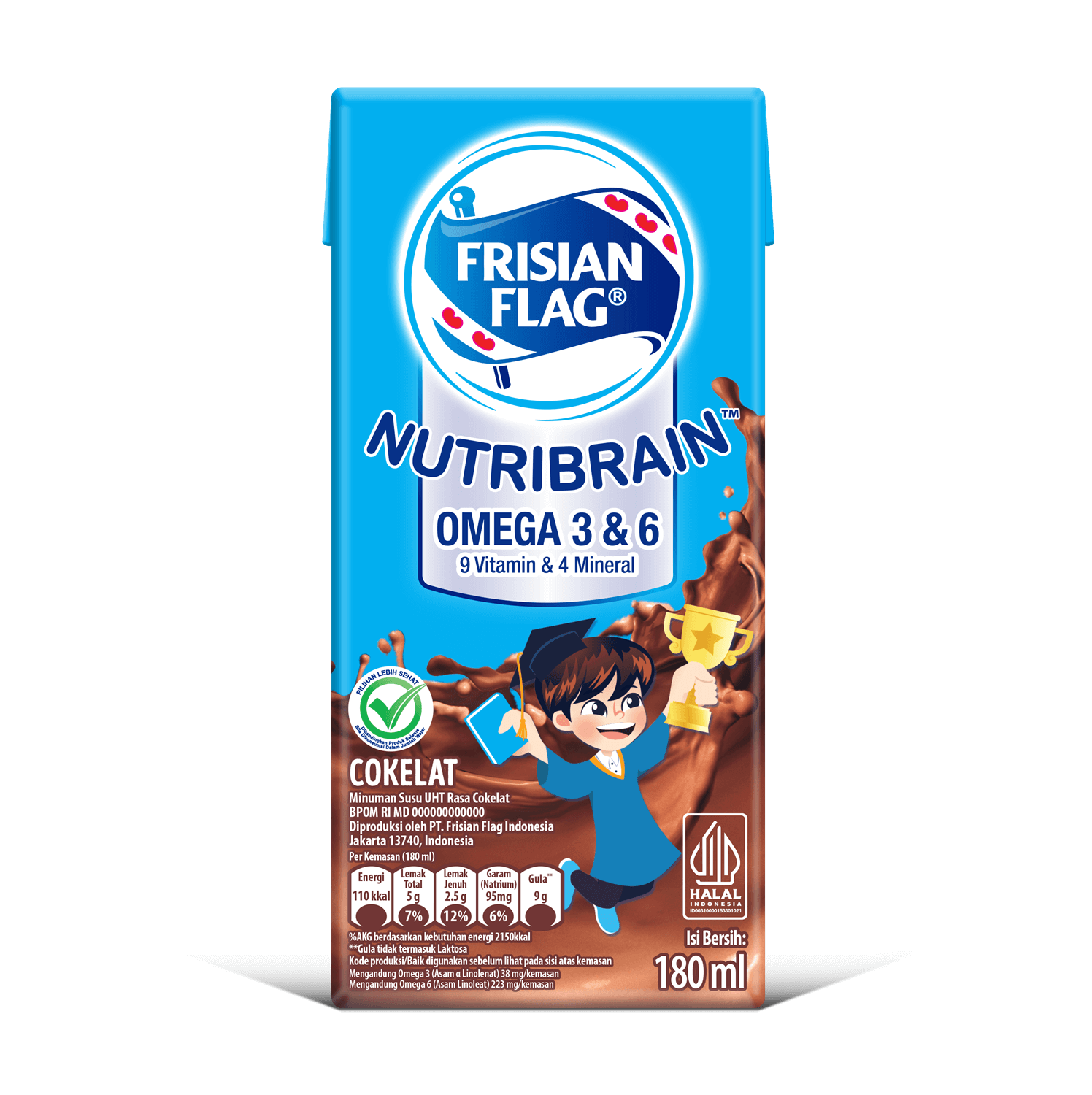 Frisian Flag Omega Cokelat, Nutrisi Nikmat, Dukung Akal Cermat!