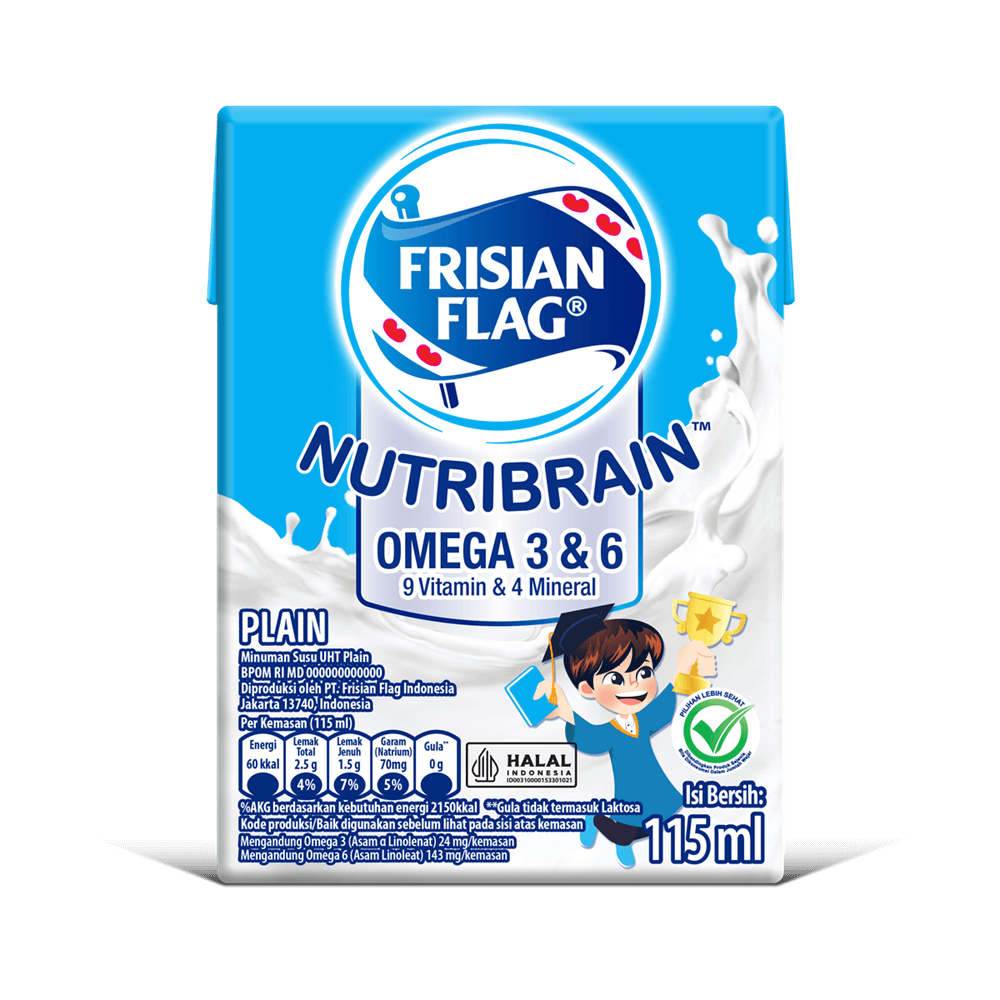 Frisian Flag Omega, Nutrisi Nikmat, Dukung Akal Cermat! Tanpa Gula Tambahan!