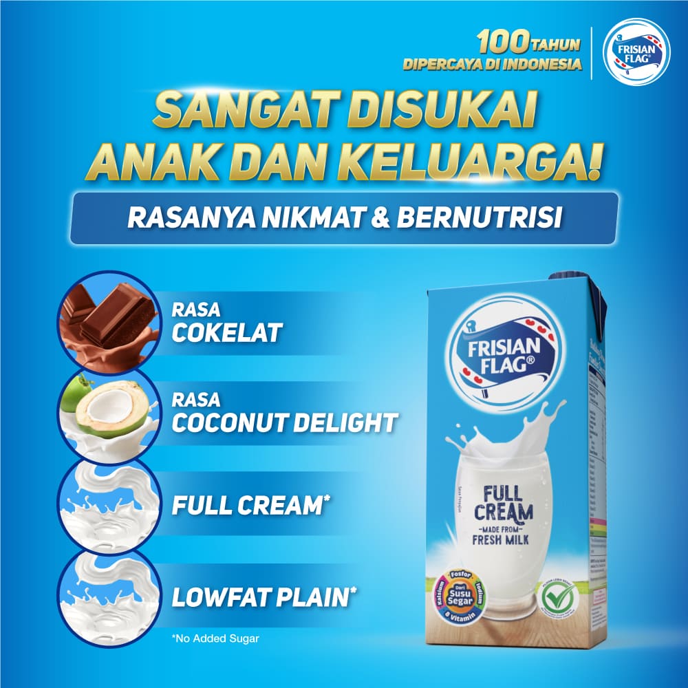 Susu Full Cream Nikmat Bernutrisi Tanpa Gula Tambahan