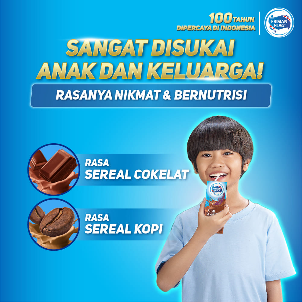 Frisian Flag Susu Sereal Cokelat, Nikmat Tanpa Bulir