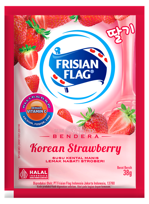 Frisian Flag Bendera Kental Manis Korean Strawberry Sumber Vitamin C!