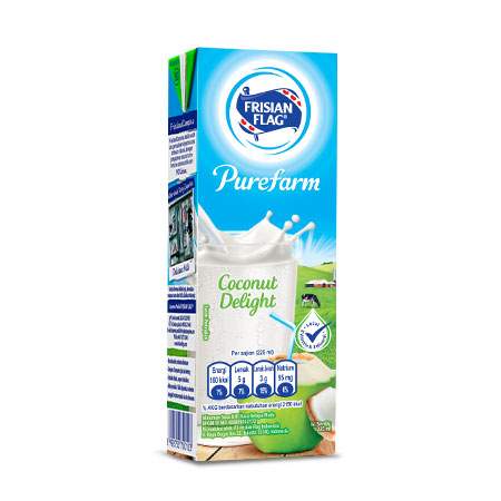 Susu Cair Purefarm Coconut Delight Frisian Flag Indonesia