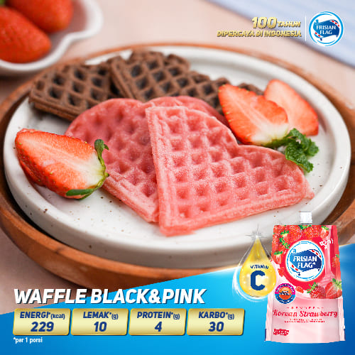 Waffle Black & Pink – Resep Takjil Mantul