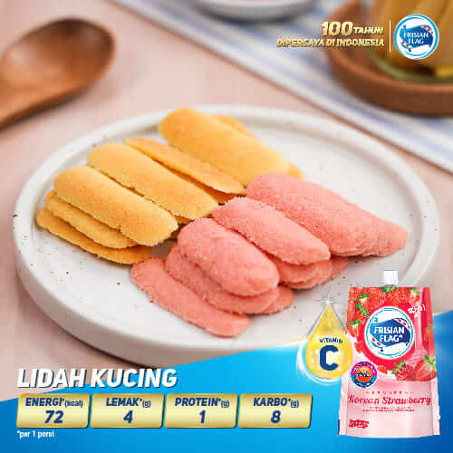 Lidah Kucing Korean Strawberry – Resep Mantul