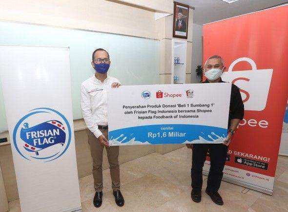 Lipatgandakan Kebaikan Masyarakat, Frisian Flag Indonesia dan Shopee Realisasikan Donasi 'Beli 1 Sumbang 1' Senilai Rp 1,6 Miliar