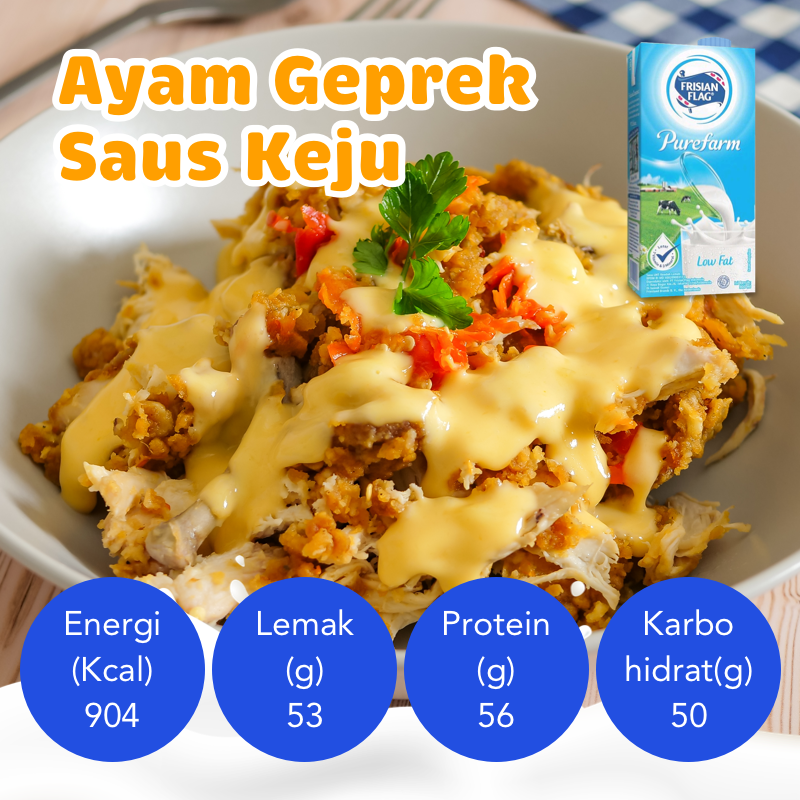 Ayam Geprek Saus Keju Frisian Flag Indonesia