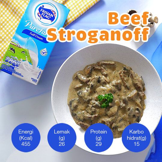 Beef Stroganoff: 2 Porsi