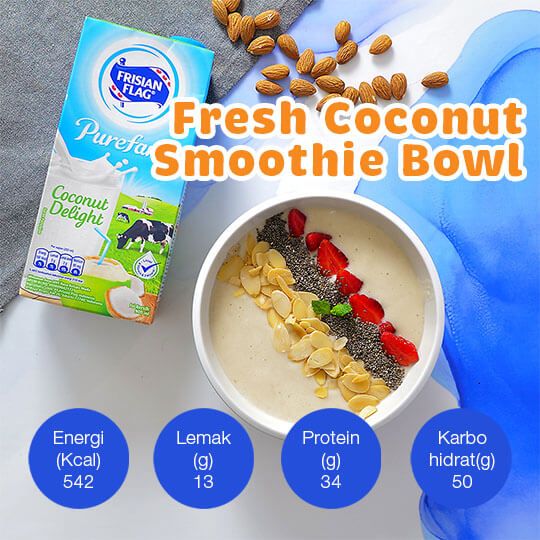 Fresh Coconut Smoothie Bowl: 1 Porsi