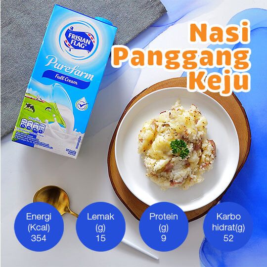 Nasi Panggang Keju: 4 Porsi