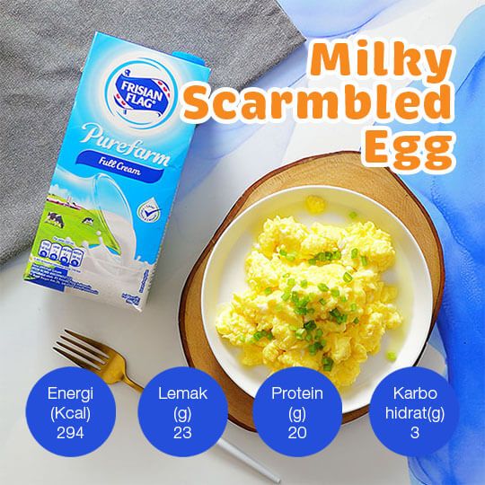 Milky Scramble Egg : 1 Porsi