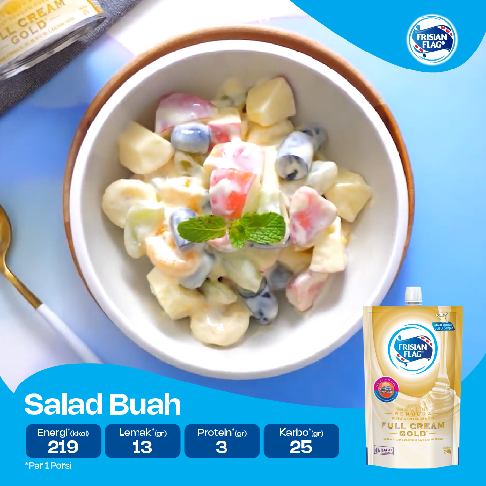 Resep Salad Buah Segar dengan Saus Mayones Creamy