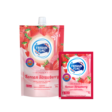 Frisian Flag Bendera Kental Manis Korean Strawberry Sumber Vitamin C!