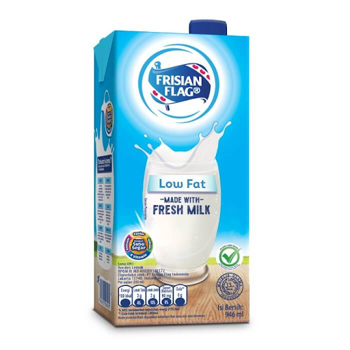 Susu Frisian Flag Low Fat Plain - Frisian Flag