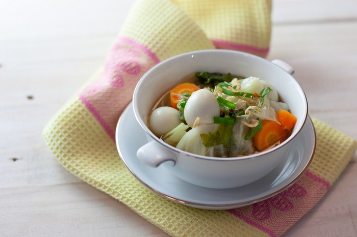 Sup Sayur Telur Puyuh salah satu Makanan sehat - frisian flag